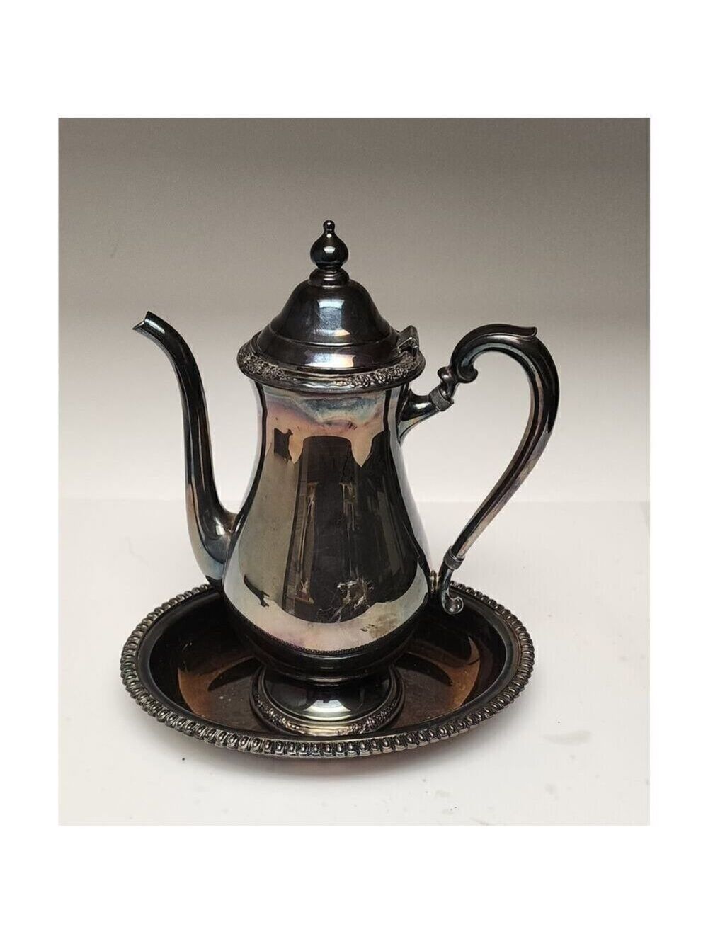 Camille International Silver Company 6001 Silver Plated Teapot with Hinged Lid